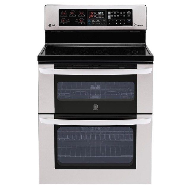 LG LDE3037ST 6.7 cu. ft. Double Oven Electric Range with EasyClean Self-Cleaning Oven in Stainless Steel
