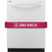 LG LDF7774WW 24" Top Control Dishwasher with 3rd Rack in Smooth White with Stainless Steel Tub