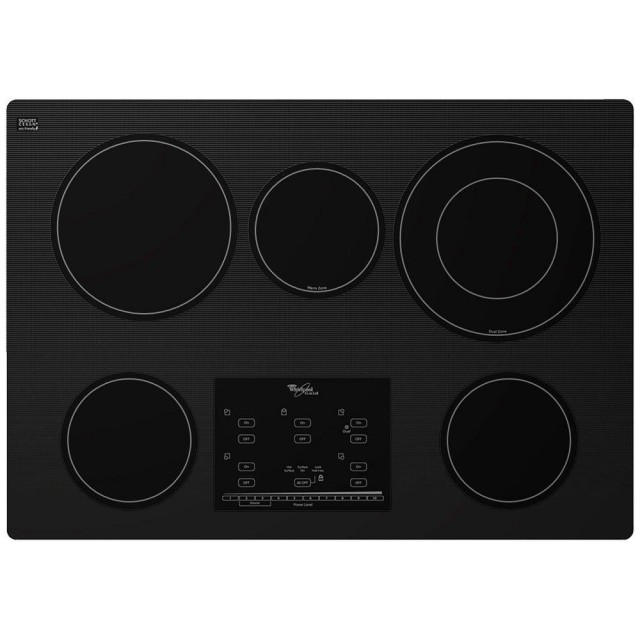 Whirlpool Gold G9CE3065XB  30 in. Radiant Electric Cooktop in Black with 5 Elements including AccuSimmer Plus Element