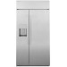 GE Profile PSB48YSNSS 48 Inch Built In Side by Side Smart Refrigerator with 28.7 Cu. Ft. Capacity, Spill-Proof Glass Shelves, Multi-Level Drawers, Climate Controlled Drawer, Door Alarm, WiFi, Enhanced Shabbos Mode Capable, and Filtered Water/Ice Dispenser