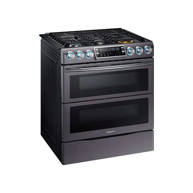 Samsung NX58K9850SG Flex Duo 5.8 Cu. Ft. Slide-In Double Oven Gas Range ...