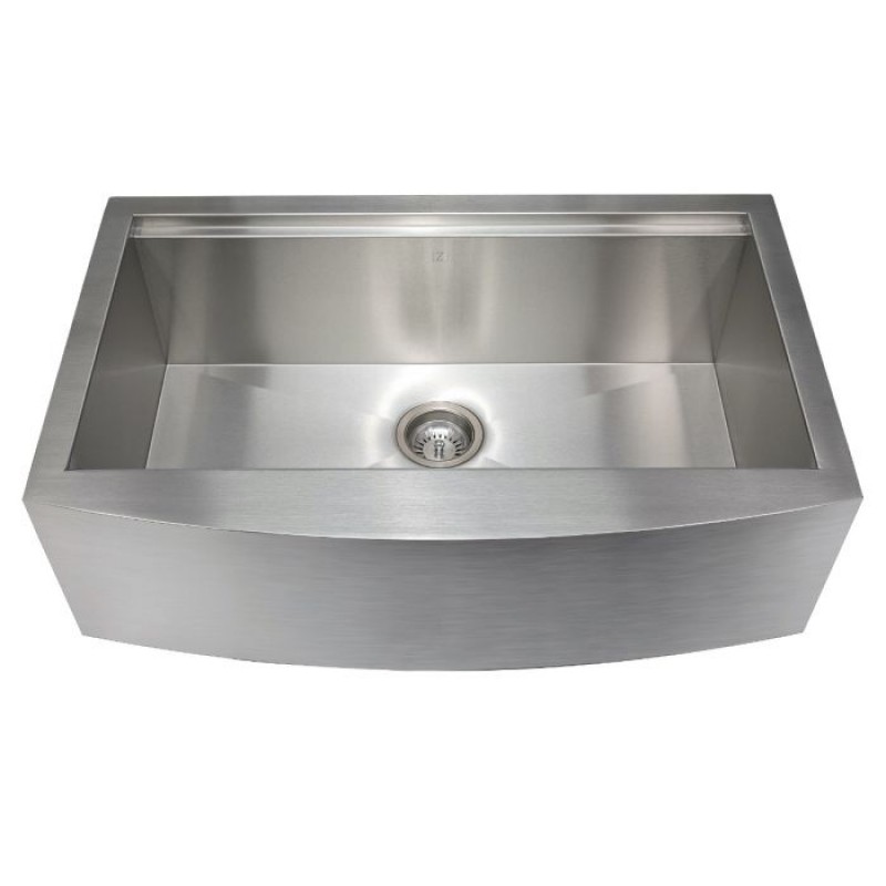 ZLINE Moritz Farmhouse 33 Inch Undermount Single Bowl Sink in Stainless 33 Inch Stainless Steel Undermount Single Bowl Sink