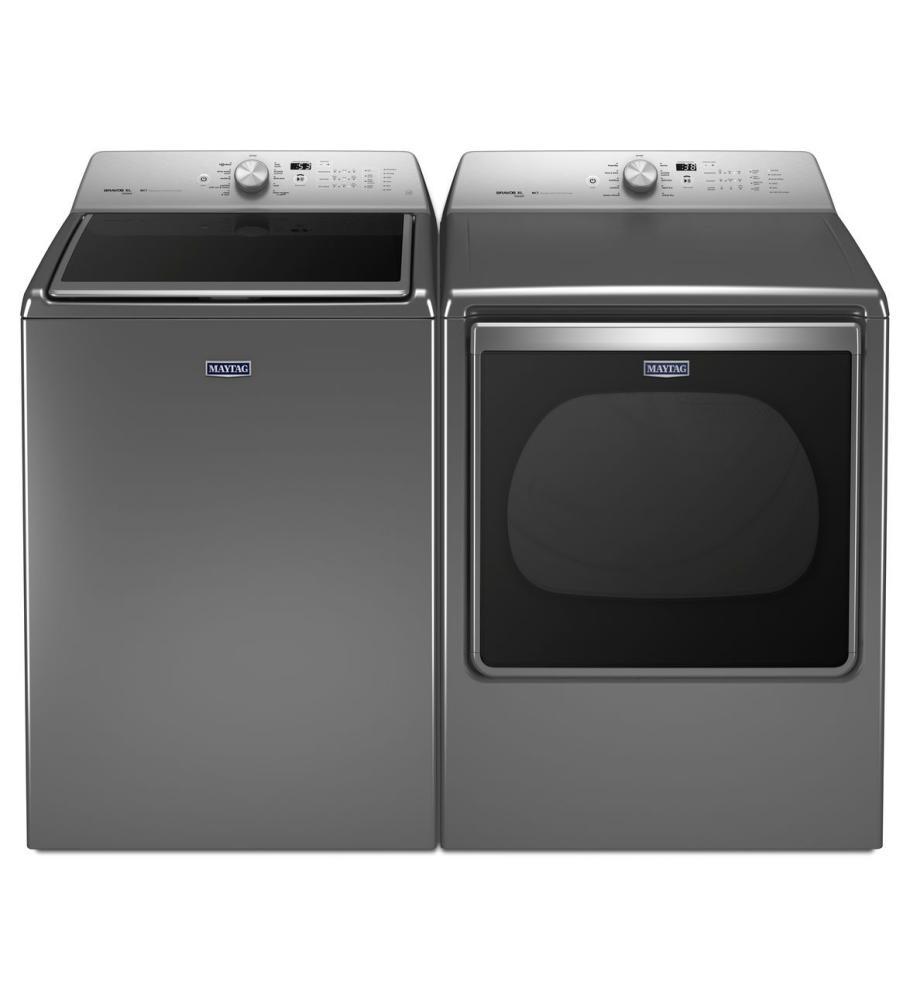 Maytag set MGDB855DC Gas Dryer & MVWB855DC Top Load Washer in Metallic