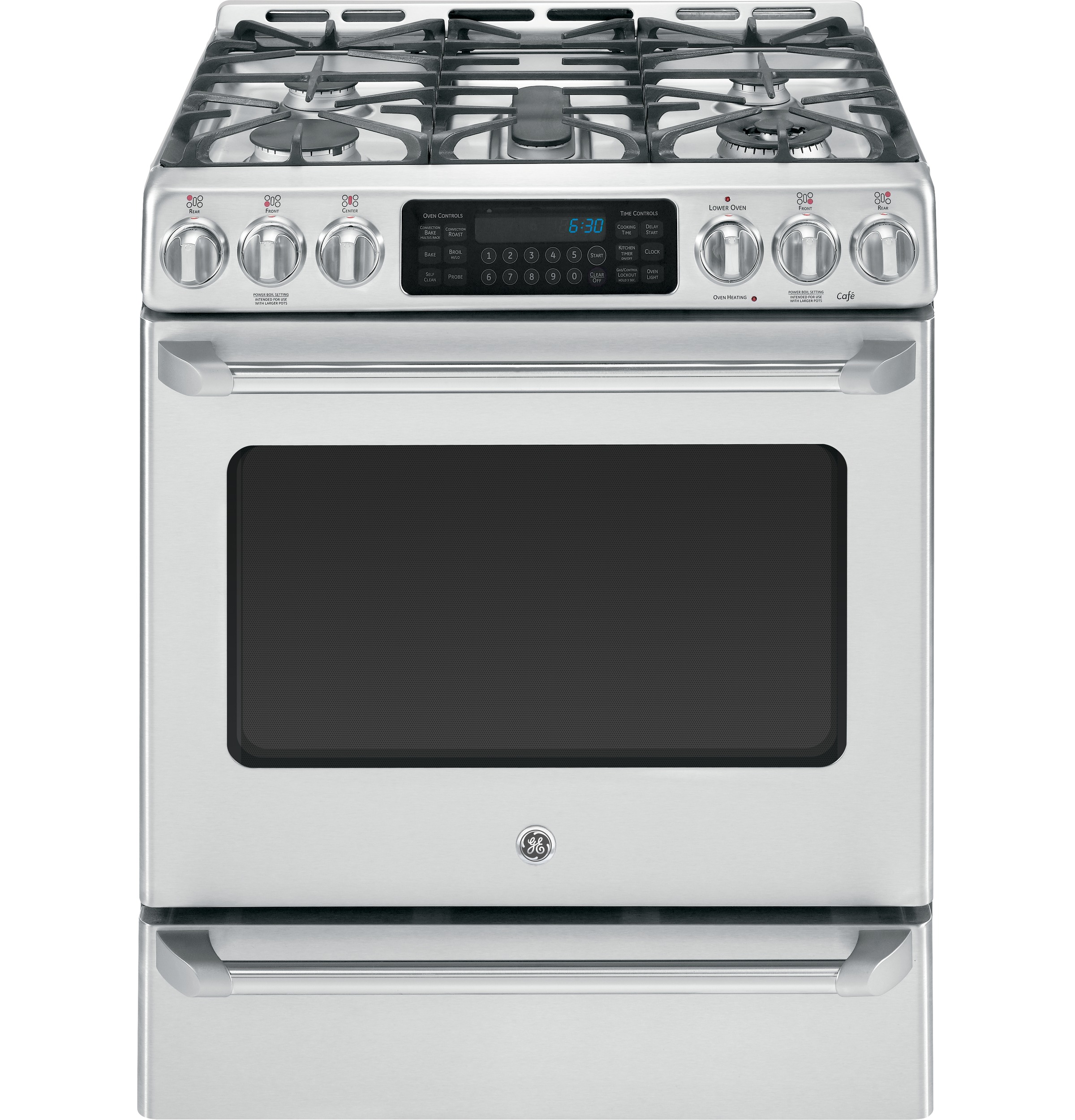 White GE Gas Range