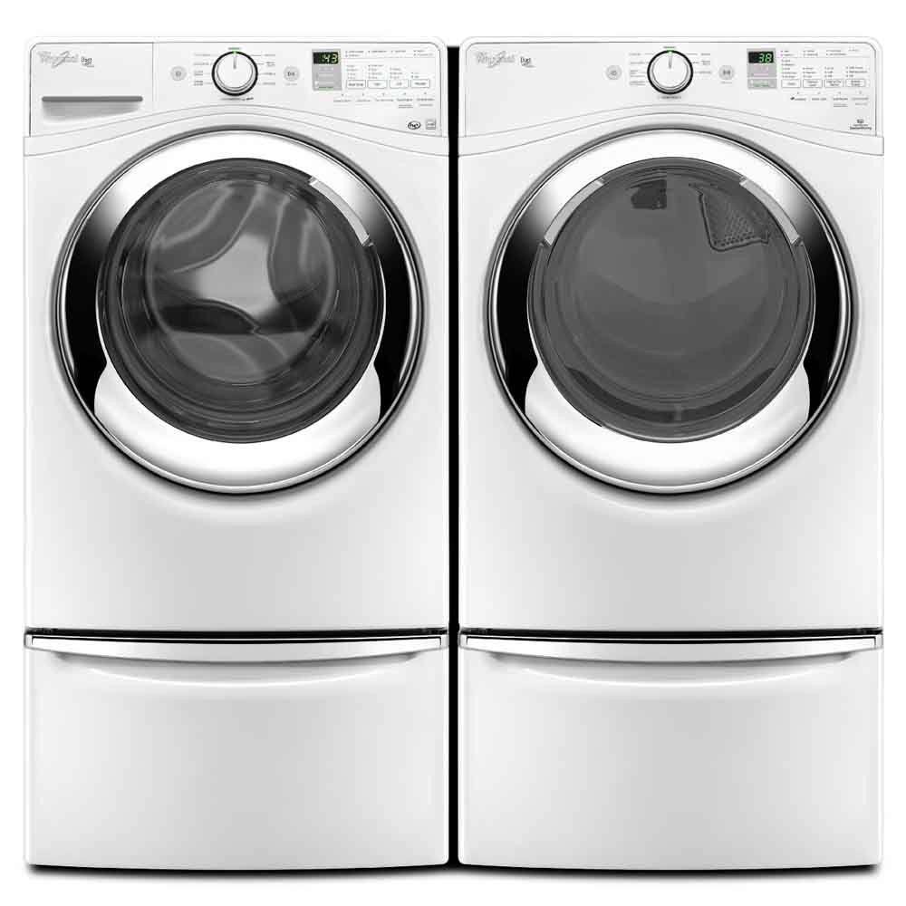 Whirlpool Duet WFW87HEDW 4.3 cu. ft. Front Load Washer and WGD87HEDW 7.