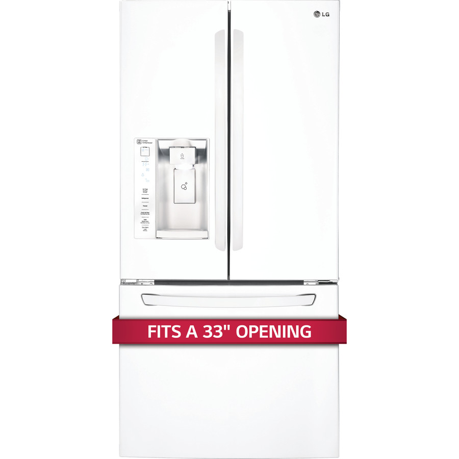 Lg Lfxs24623w 24 2 Cu Ft Ultra Capacity 3 Door French Door