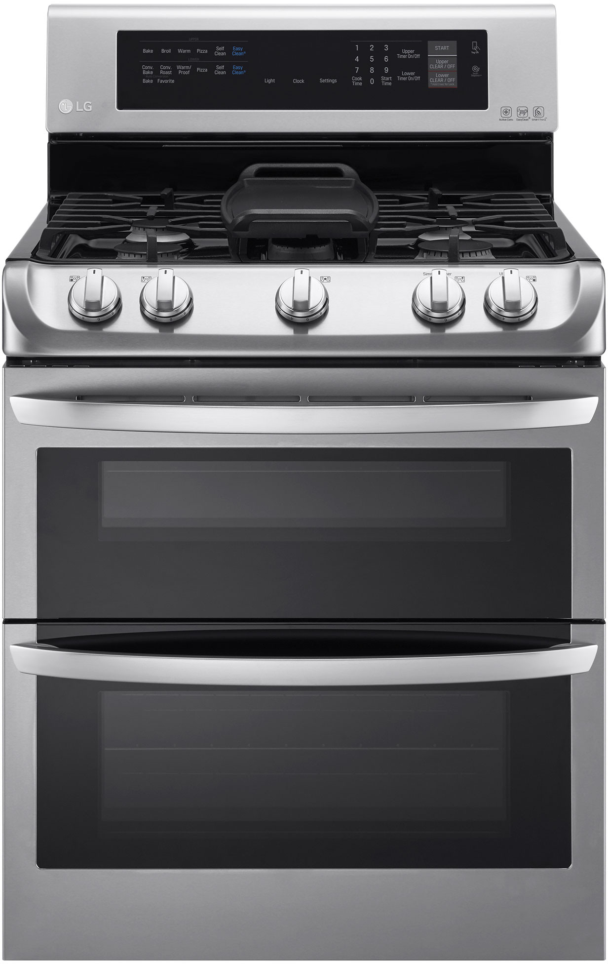 gas range with double oven