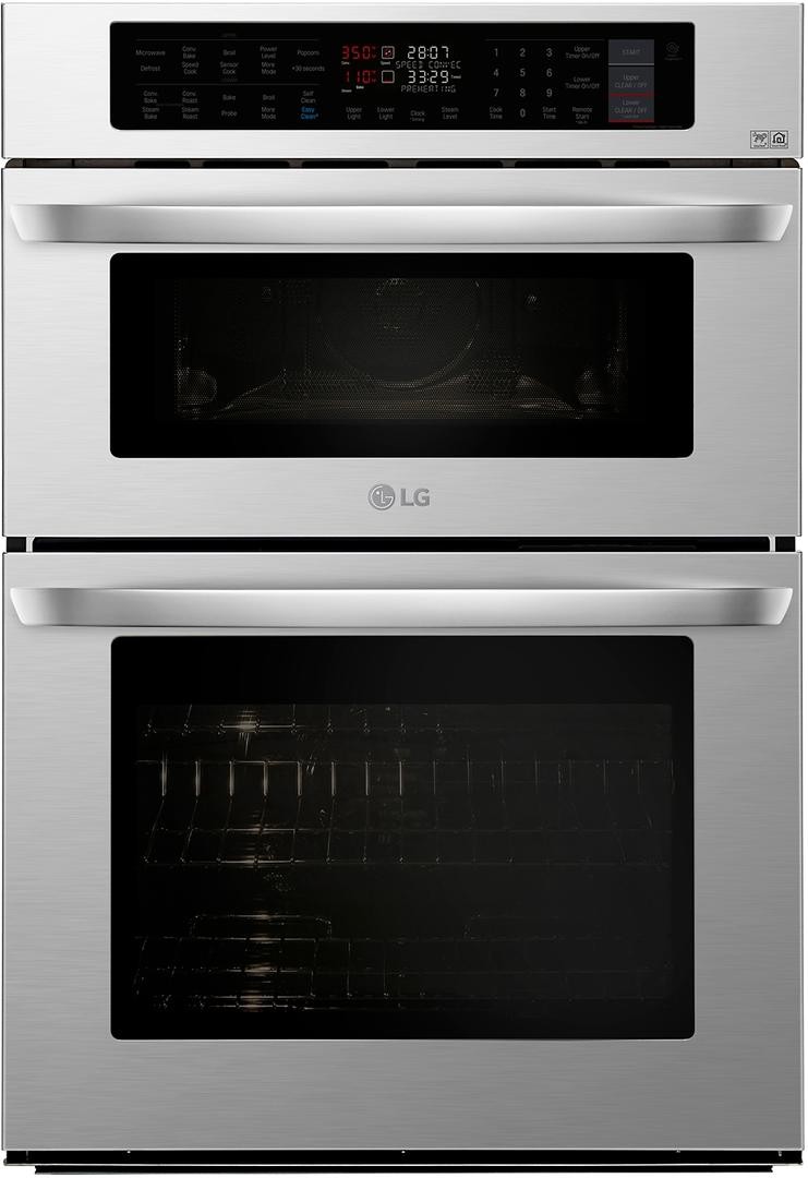 LG LWC3063ST 30 in. Electric Convection and EasyClean Wall Oven with
