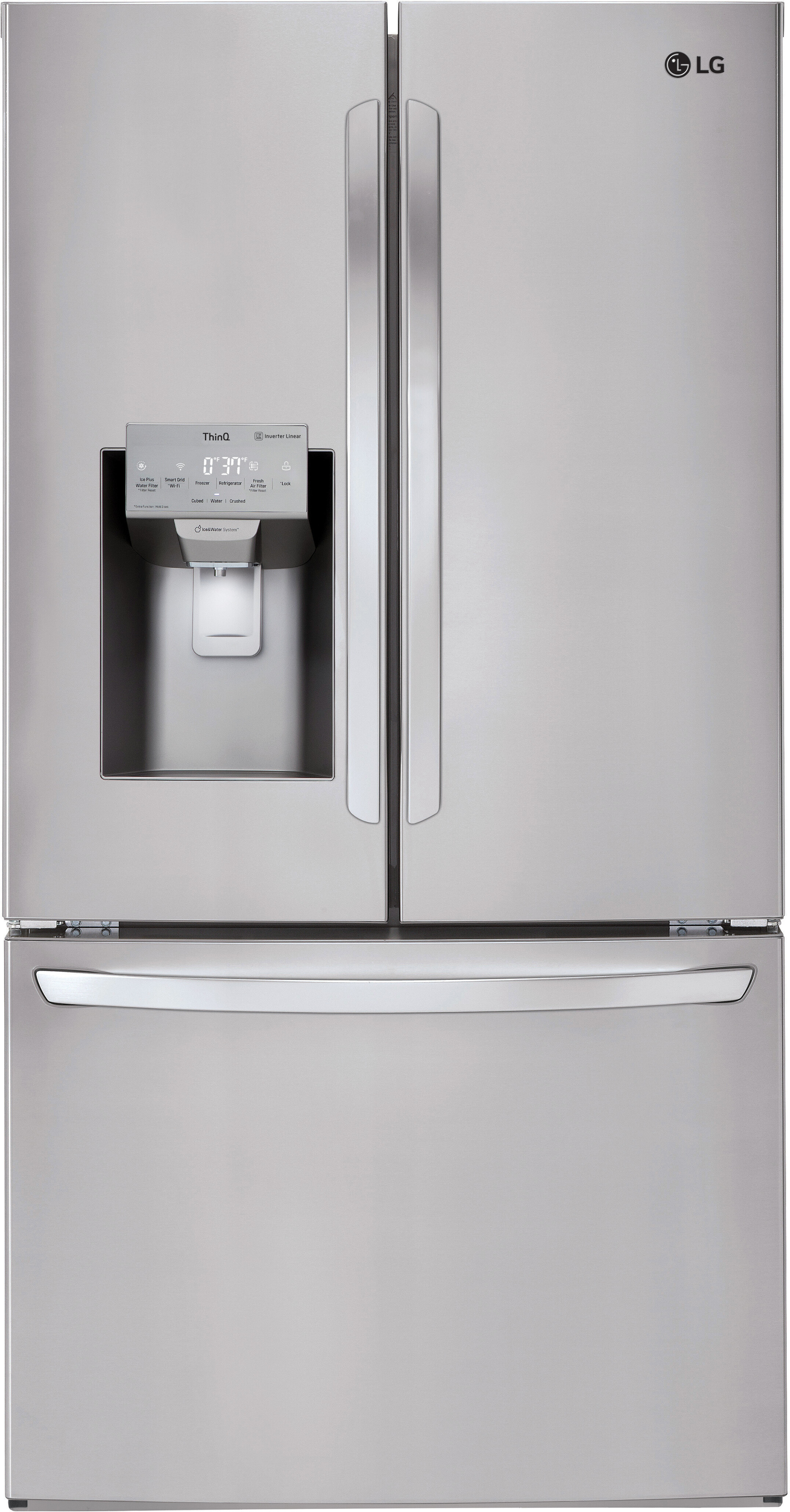 LG LFXS26973S 26.2 cu. ft. French Door Smart Refrigerator with Glide N