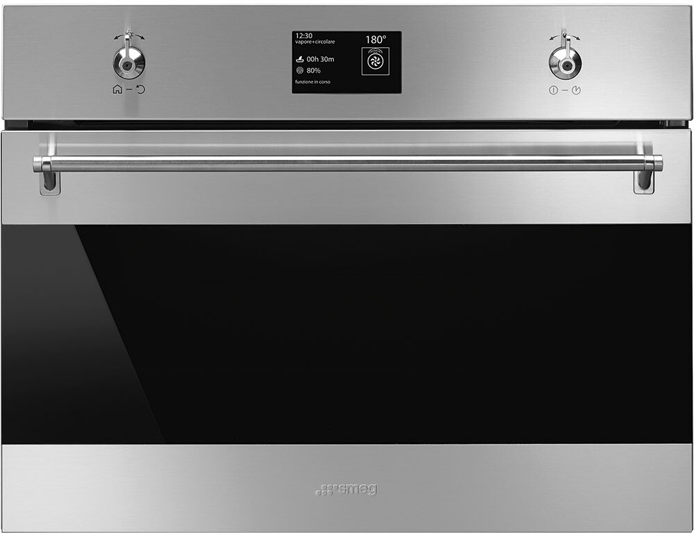 Smeg SFU4302VCX 24 Inch Electric Steam Oven with 1.77 cu. ft. Capacity