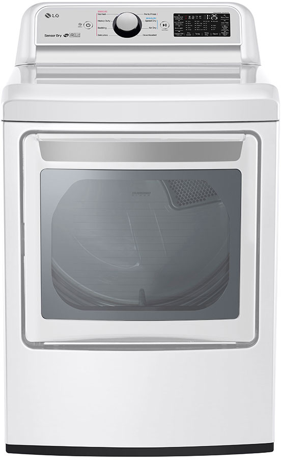 LG DLG7301WE 27 Inch Gas Smart Dryer with 7.3 cu. ft. Capacity, SmartThinQ® Technology, EasyLoad