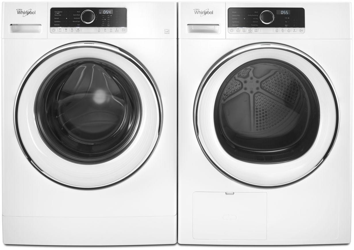 Whirlpool WFW5090JW 24 Inch Compact Front Load Washer and WHD5090GW