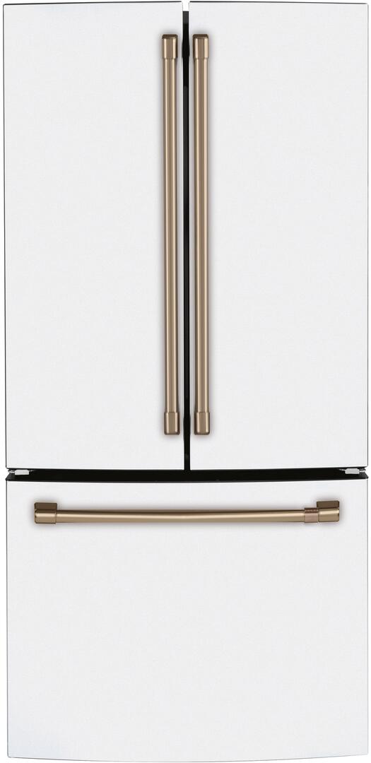 Cafe CWE19SP4NW2 33 Inch Counter Depth French Door Smart Refrigerator ...