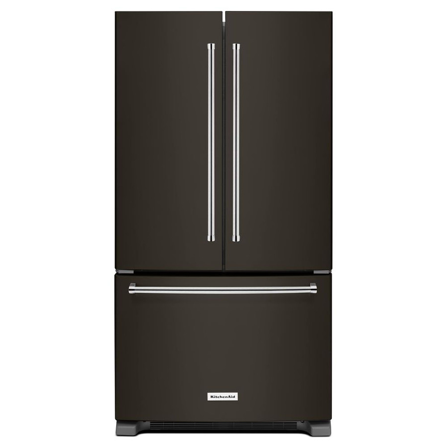 Kitchenaid Krff305ebs 25 2 Cu Ft French Door Refrigerator With Ice Maker Black Stainless Steel Energy Star