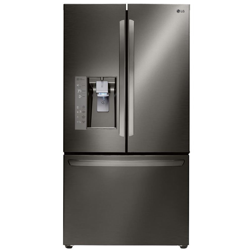 LG LFXC24726D 23.7 cu. ft. Counter Depth French Door Refrigerator in Black Stainless Steel