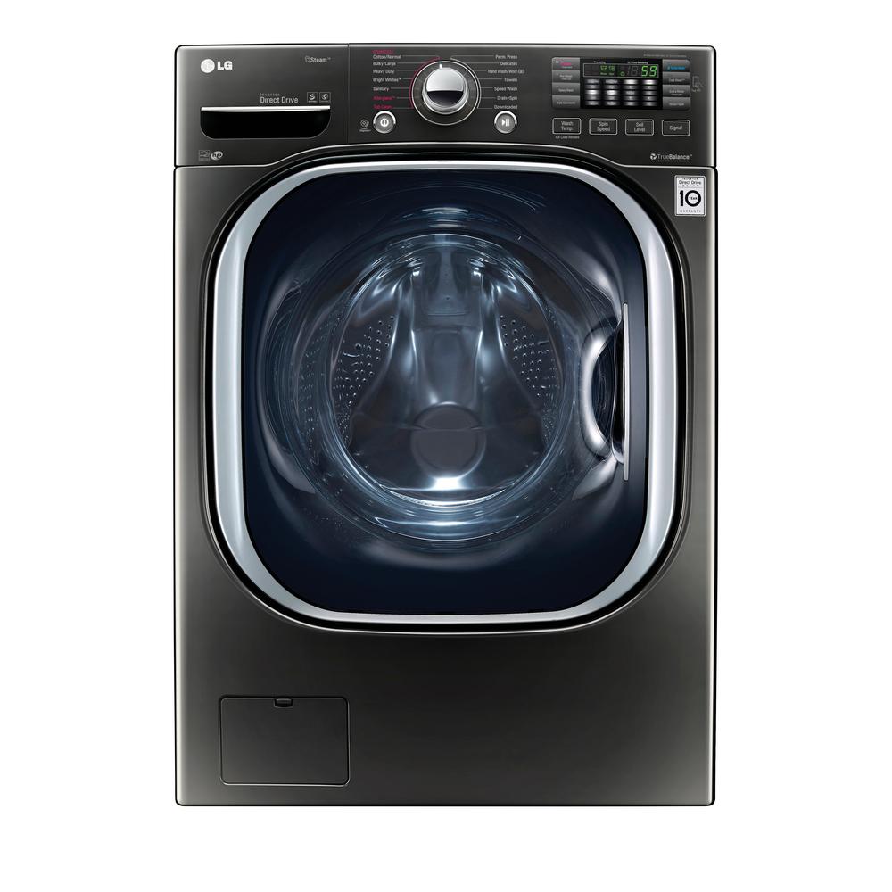 LG WM4370HKA 4.5 cu. ft. High-Efficiency Front Load Washer with Steam Lg Front Load Washer Stainless Steel