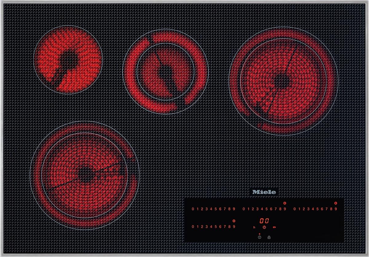 Miele KM5840 30" Electric Cooktop with 3D Glass Design, EasyToUse Touch Controls, 4 Cooking