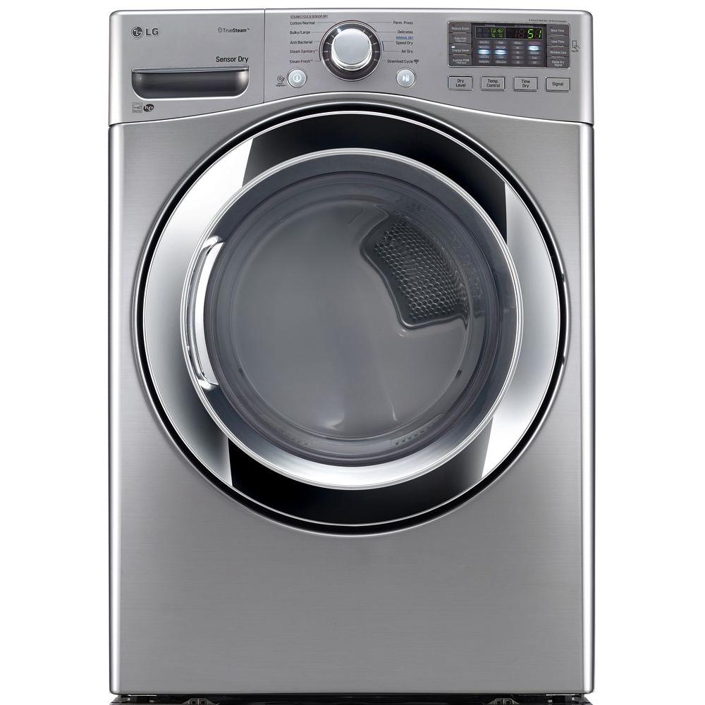 LG DLGX3371V 7.4 cu. ft. Gas Dryer with Steam in Graphite Steel, ENERGY